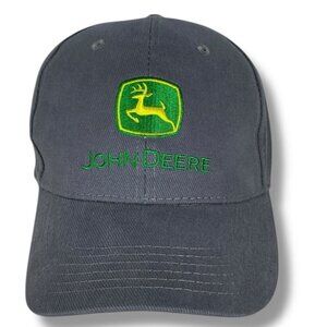 John Deere Baseball Cap 100% Cotton Trucker Hat Cap Adjustable Adult OS Gray